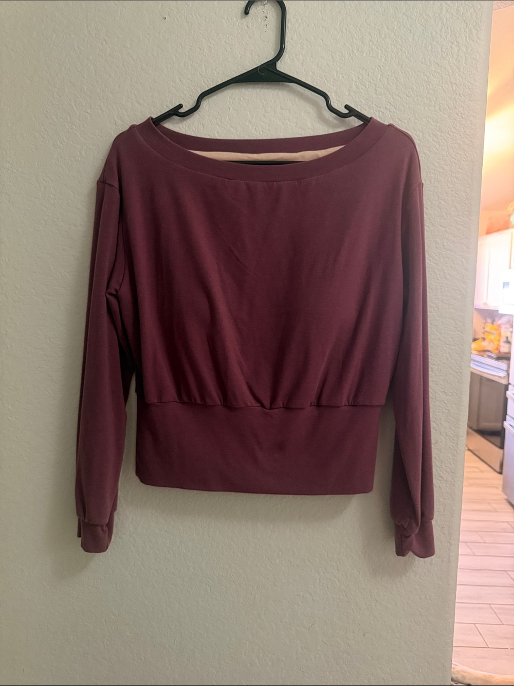 OGL Wine Boatneck Long-Sleeve Pullover